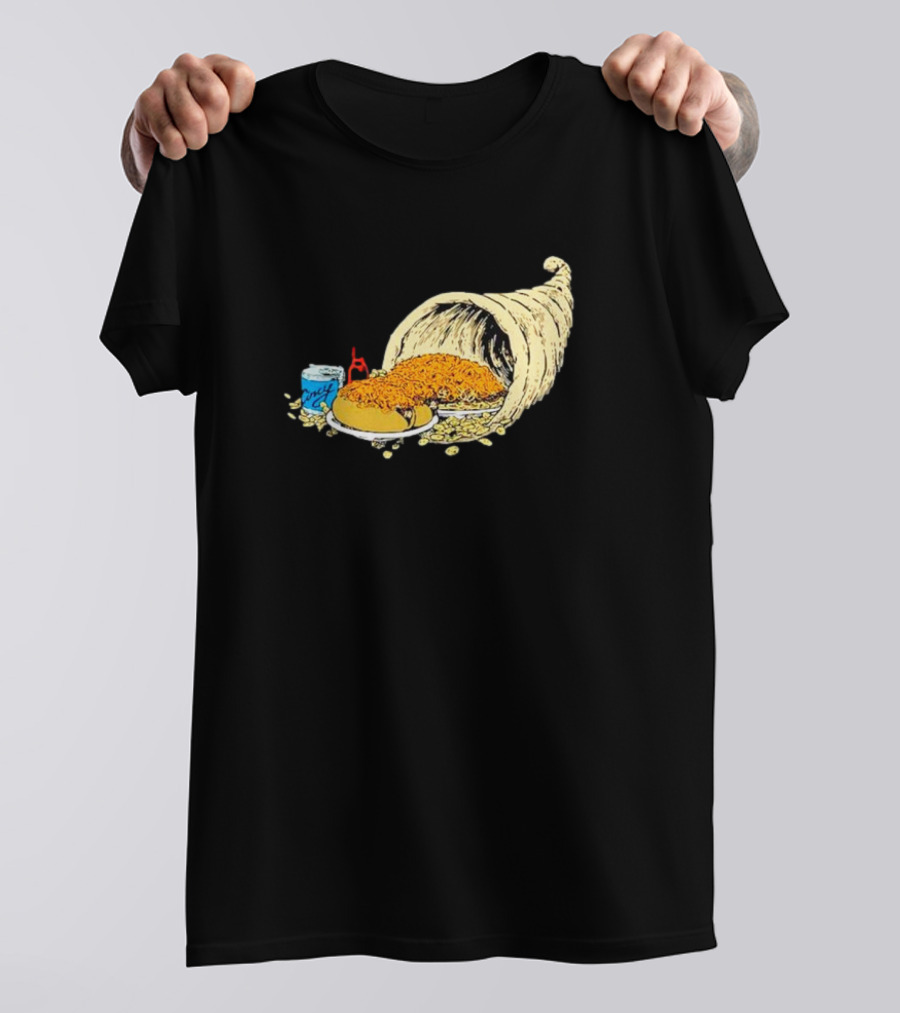 Cincy Copia Cincinnati Skyline Con Coney Cornucopia T-Shirt