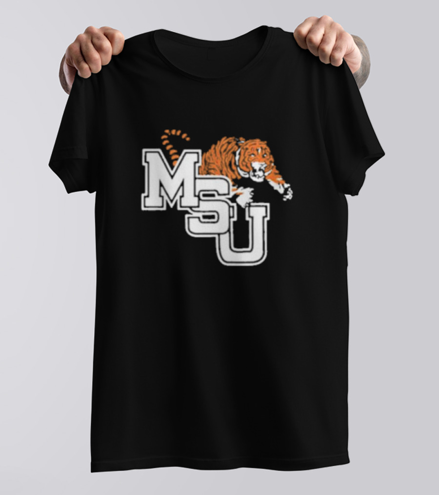 MSU Tiger Orange And White Tiger T-Shirt