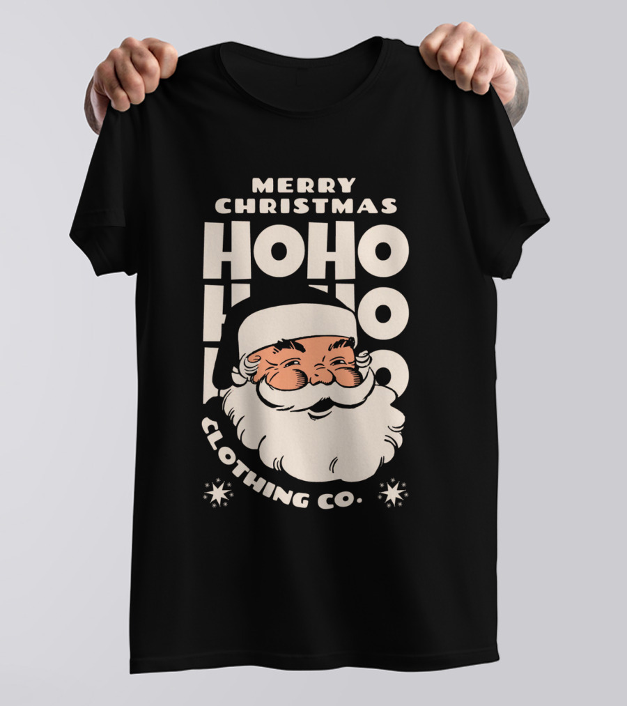 Merry Christmas Santa Claus Ho Ho Ho Clothing Co T-Shirt