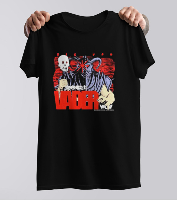 Big Van Vader WCW Skull Mask Japanese Text T-Shirt