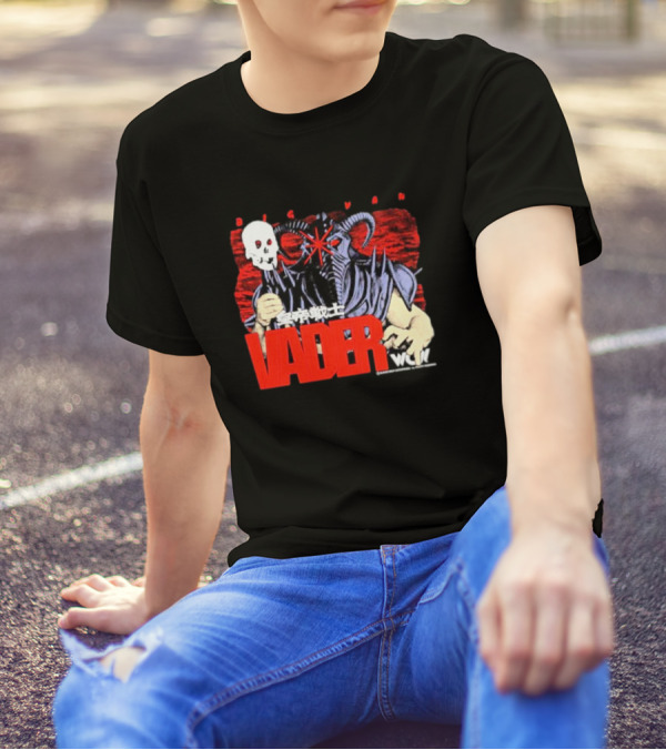 Big Van Vader WCW Skull Mask Japanese Text T-Shirt