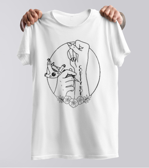 Codify Roe Tattoo Hand Floral T-Shirt