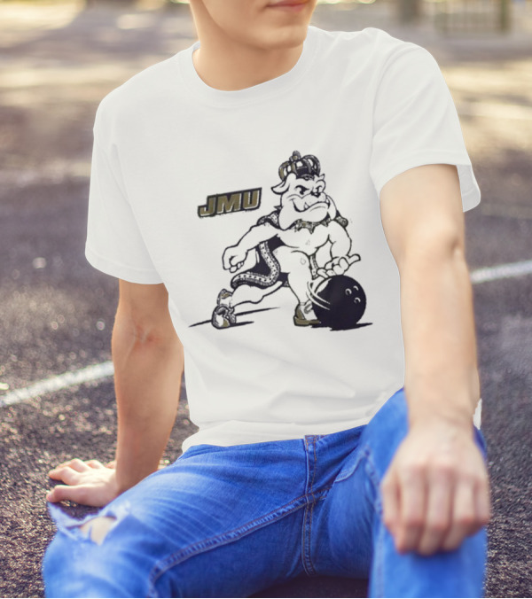 JMU Dukes Football Bowling Mascot T-Shirt