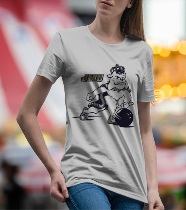 JMU Dukes Football Bowling Mascot T-Shirt