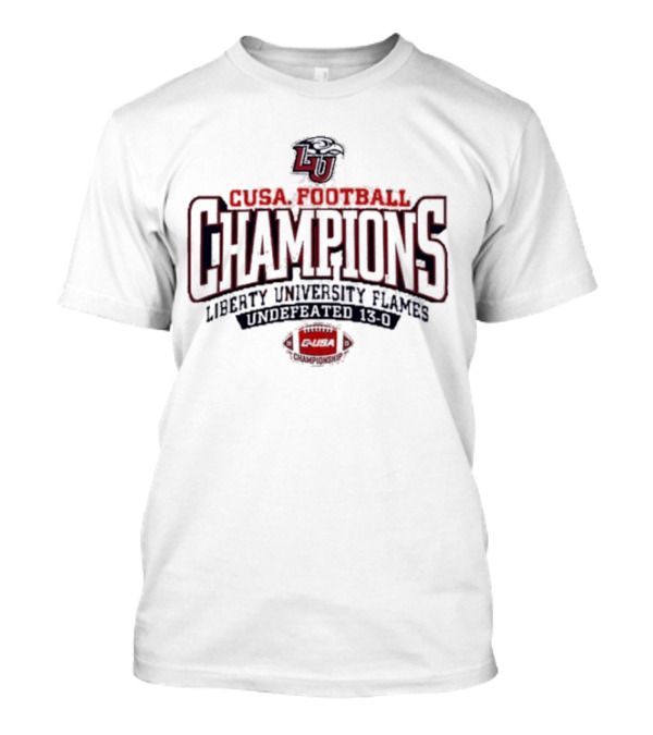 C-USA Football Champions Liberty University Flames Undefeated 13-0 T-Shirt