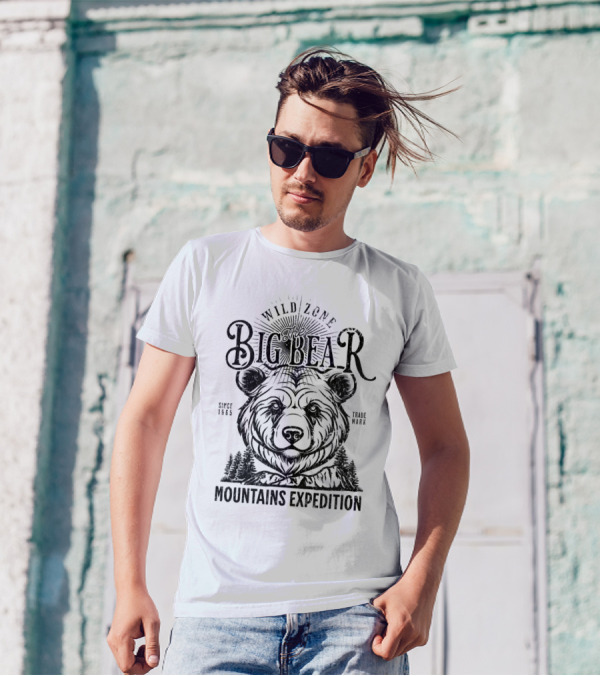Wild Zone The Big Bear Mountains Expedition Since 1965 Trademark T-Shirt
