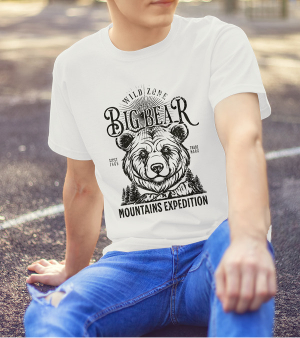 Wild Zone The Big Bear Mountains Expedition Since 1965 Trademark T-Shirt