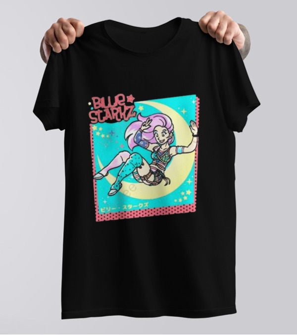 All Elite Wrestling Merch Billie Starkz Blue Starkz Moon And Stars T-Shirt