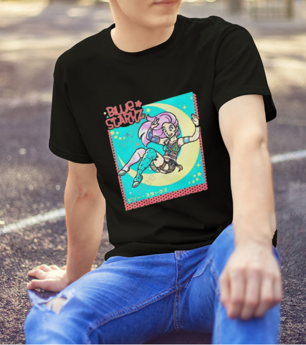 All Elite Wrestling Merch Billie Starkz Blue Starkz Moon And Stars T-Shirt