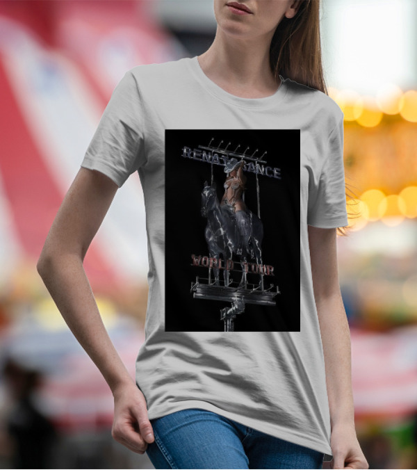 Renaissance World Tour Beyoncé Silver Horse Statue T-Shirt