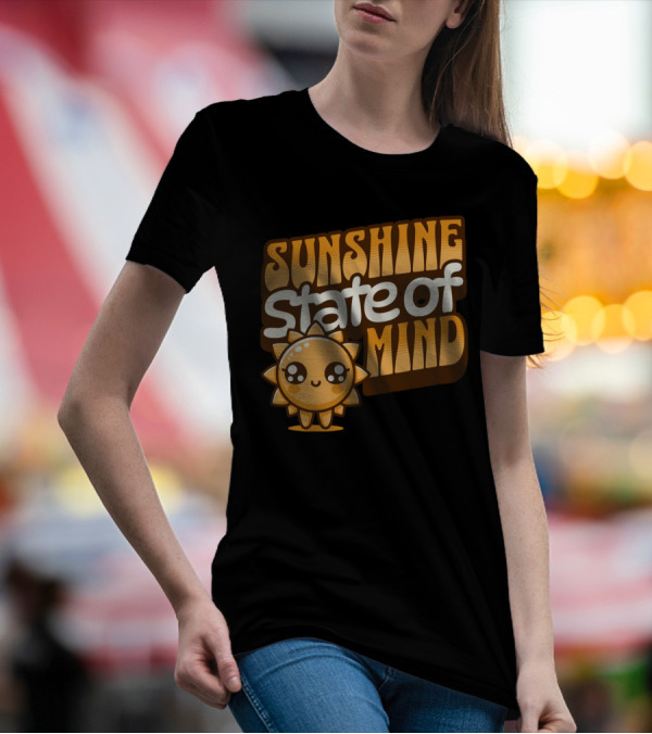 Sunshine State Of Mind Cute Sun Character T-Shirt