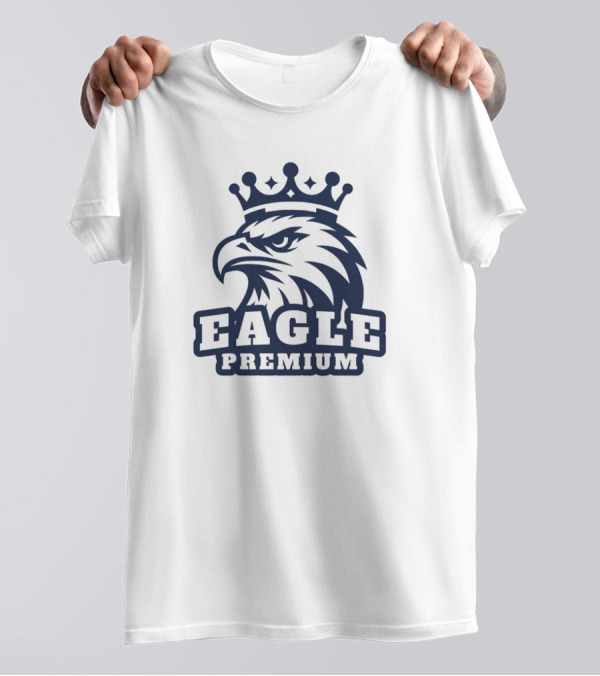 Eagle Premium Mascot With Crown T-Shirt
