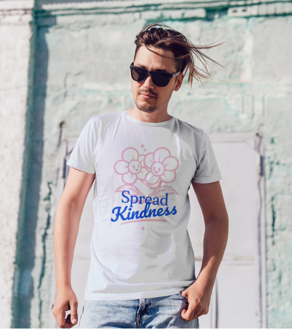 Spread Kindness Cute Smiling Flowers T-Shirt