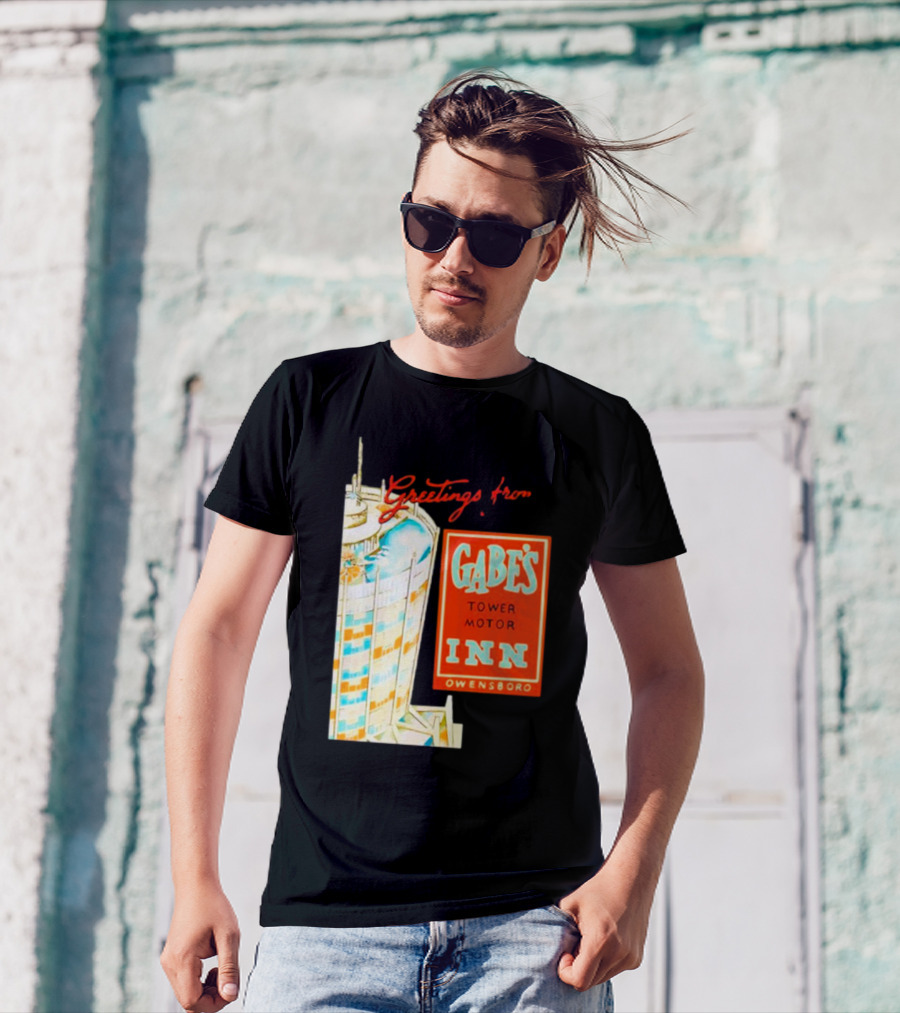 Greetings From Gabe's Tower Motor Inn Owensboro Retro Travel Souvenir T-Shirt