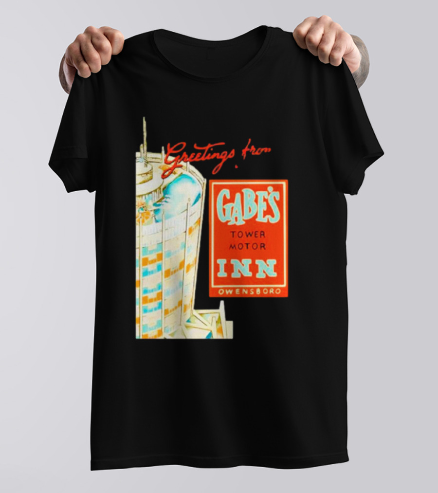 Greetings From Gabe's Tower Motor Inn Owensboro Retro Travel Souvenir T-Shirt