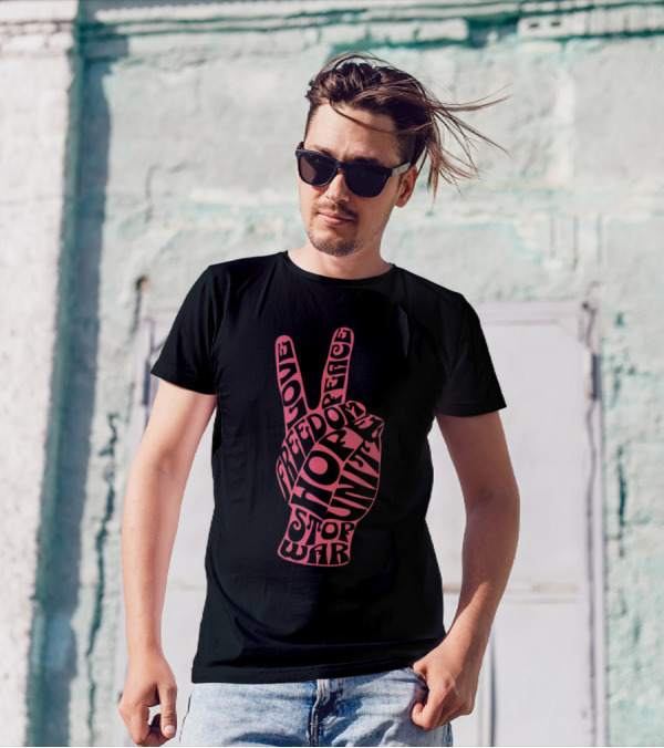 60s Challenge Love Peace Freedom Hope Unity Stop War T-Shirt