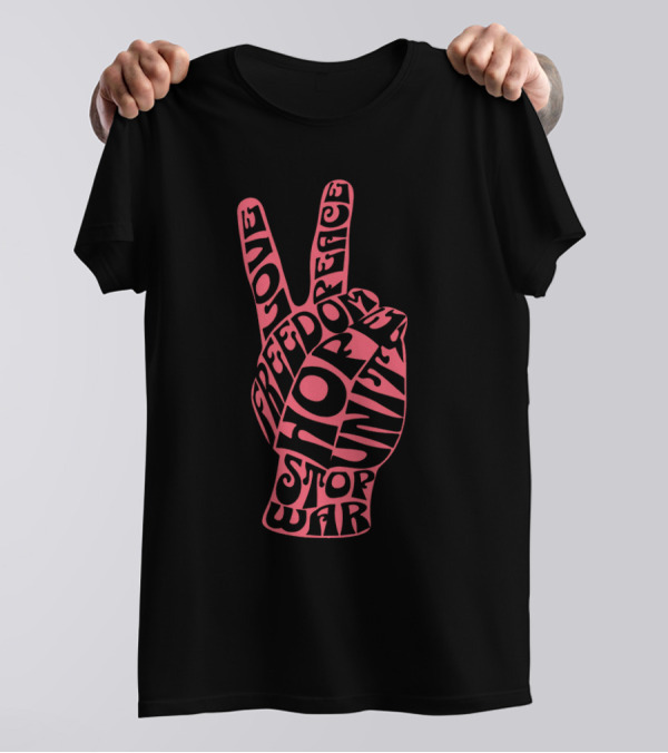 60s Challenge Love Peace Freedom Hope Unity Stop War T-Shirt
