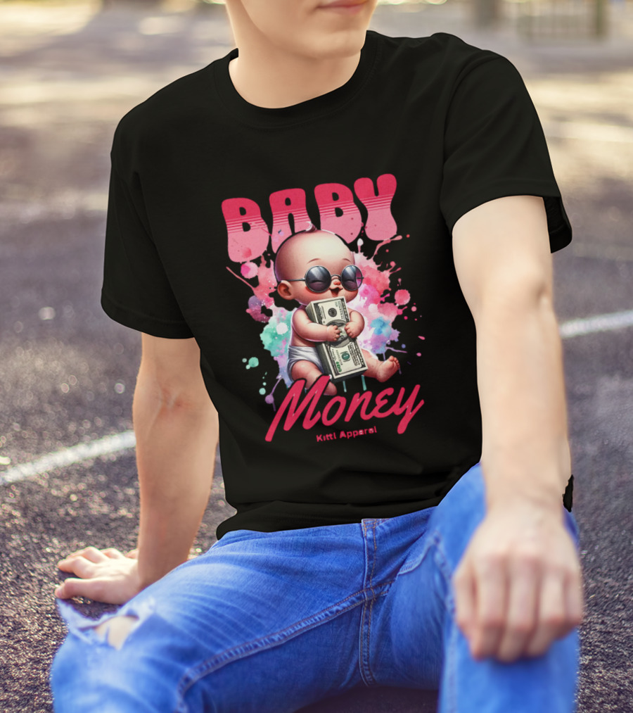 Baby Money Kitti Apparel Sunglasses Color Splash T-Shirt