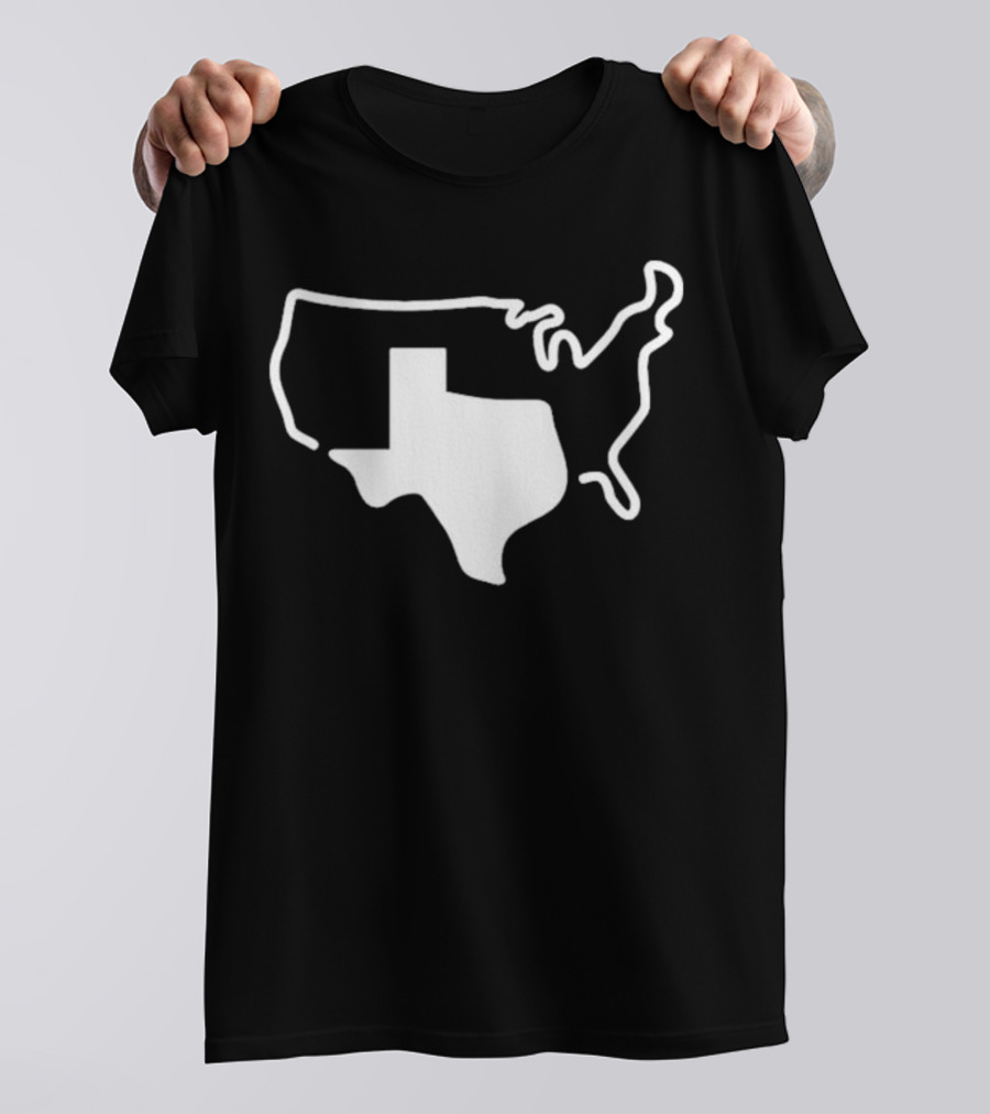 Grand Texas Humor Map Outline T-Shirt