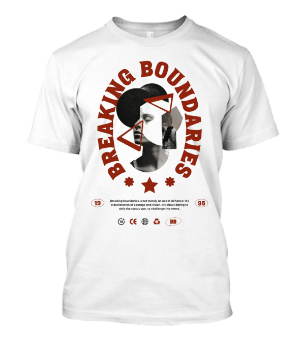 Breaking Boundaries 1995 Triangles Stars Collage T-Shirt