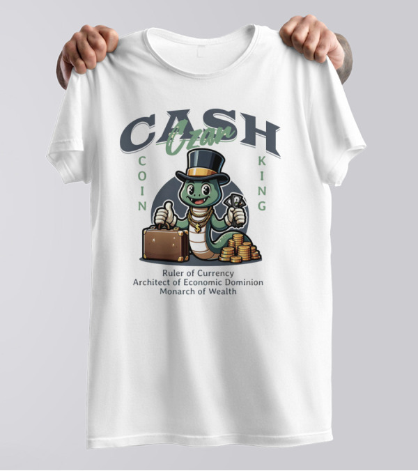 Czar Cash Coin King Ruler Of Currency Architect Of Economic Dominion Monarch Of Wealth T-Shirt