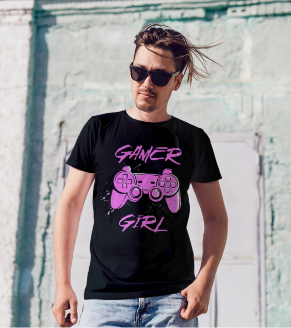Gamer Girl Pink Controller T-Shirt