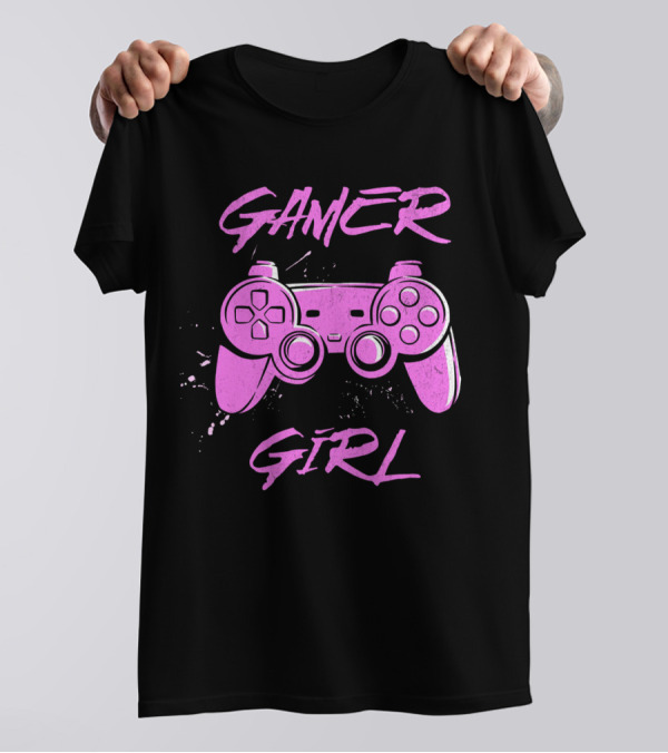 Gamer Girl Pink Controller T-Shirt