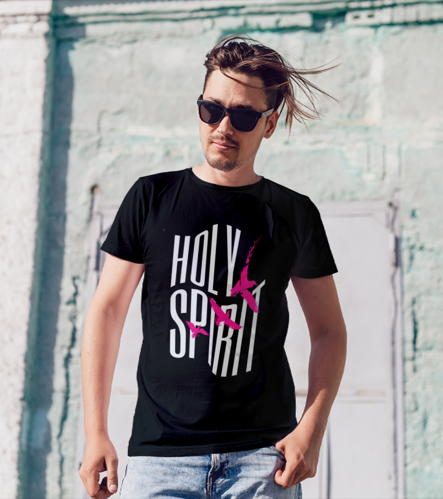 Holy Spirit Pink Birds Streetwear T-Shirt