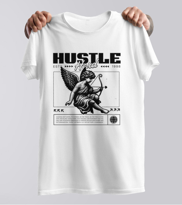 Hustle Hard Angel EST 1998 T-Shirt