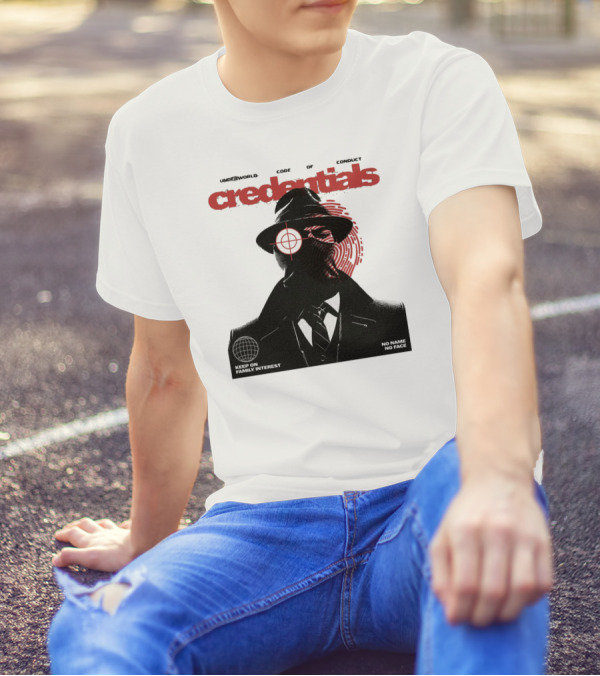 Credentials Underworld Code Of Conduct Keep On Family Interest No Name No Face T-Shirt