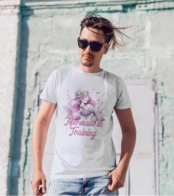 Mermaid In Training Customizable Kids Mermain T-Shirt