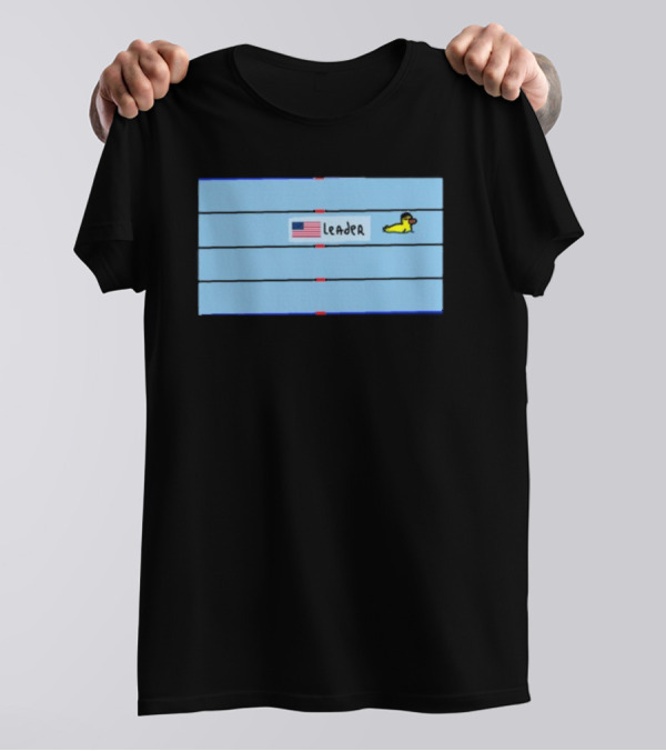 Katie Ledecky Leader Swimming Pool USA Flag Duck T-Shirt