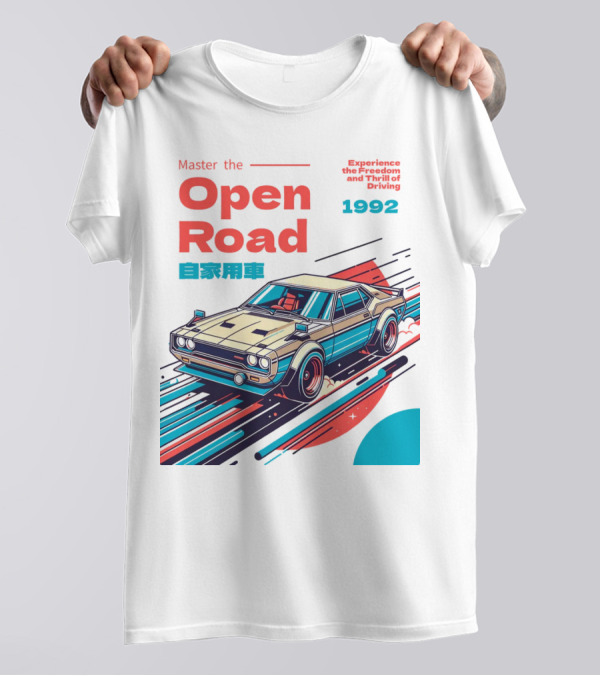 Master The Open Road 1992 Experience The Freedom And Thrill Of Driving Japan Car T-Shirt