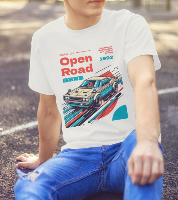 Master The Open Road 1992 Experience The Freedom And Thrill Of Driving Japan Car T-Shirt