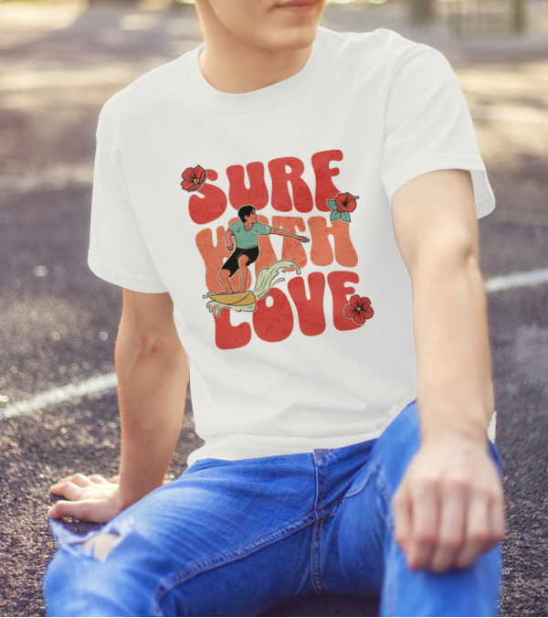 Surf With Love Hibiscus Wave Rider T-Shirt