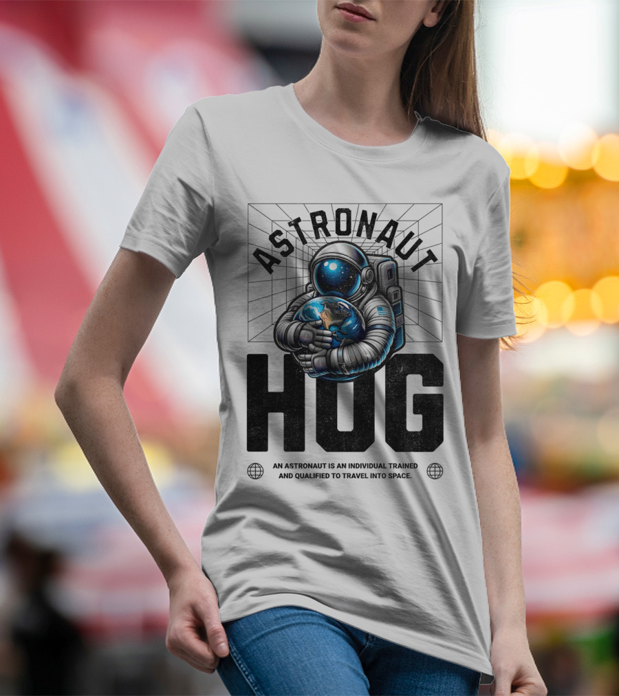 Astronaut Hug Earth Embrace Space Travel Qualification T-Shirt
