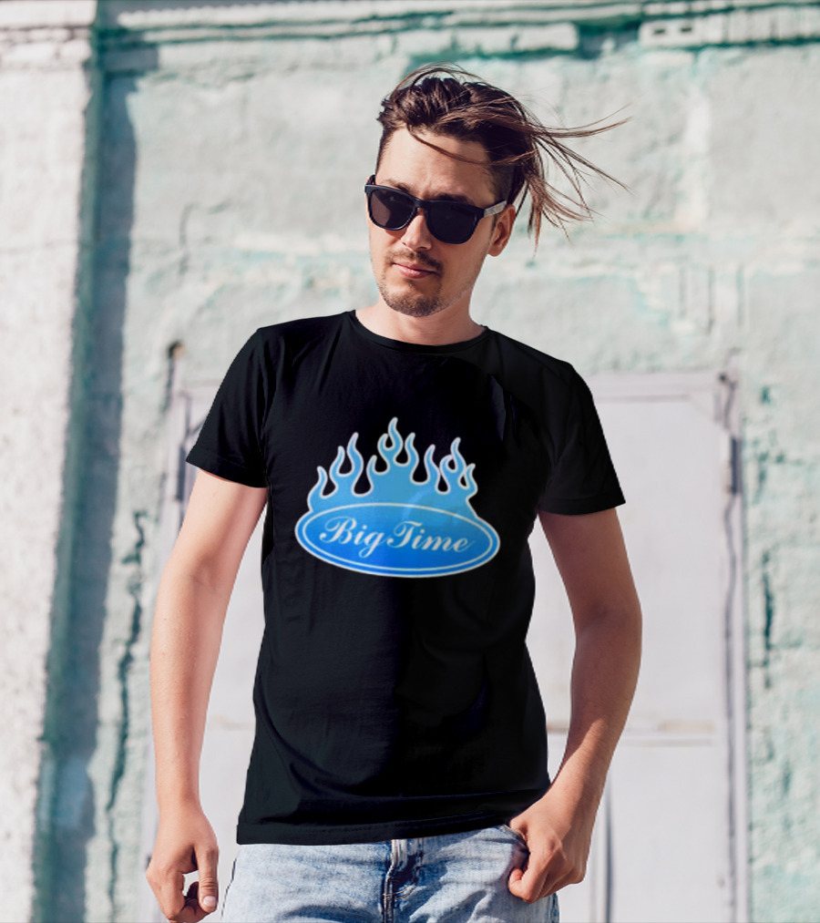 Big Time Blue Flame Oval Emblem T-Shirt