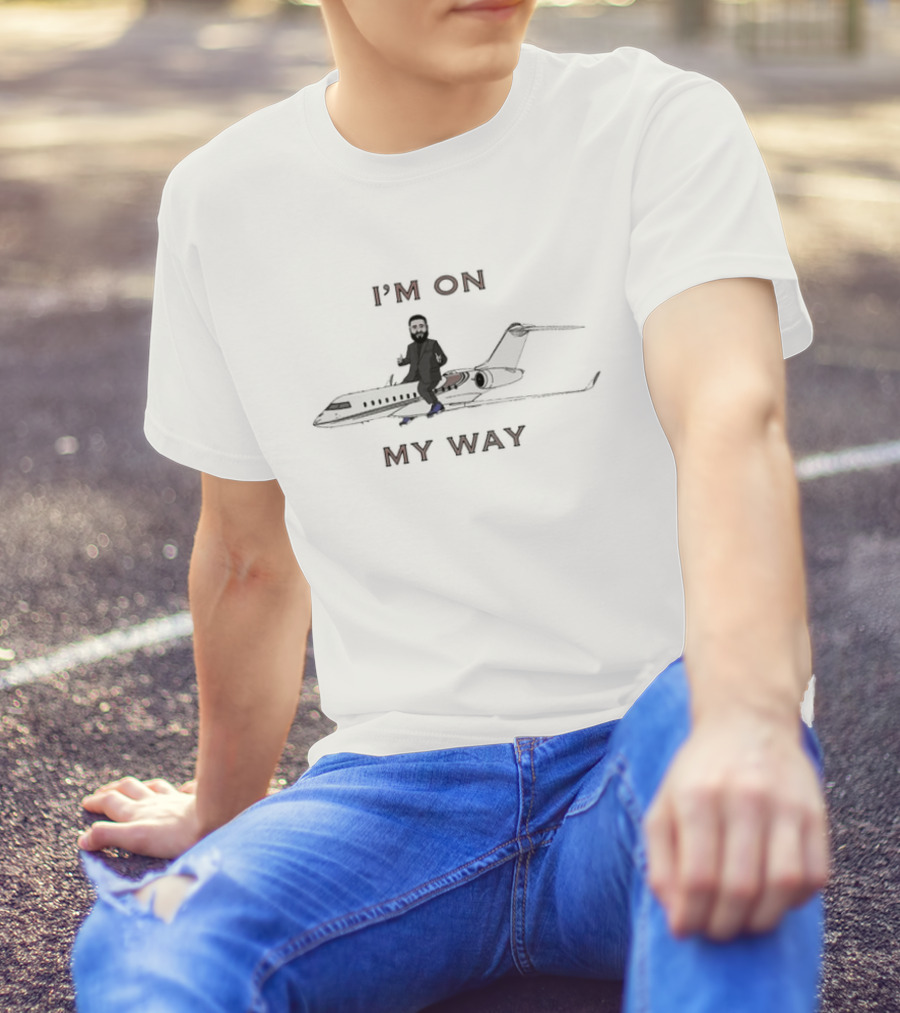 I’m On My Way Private Jet Iconic Travel Humor T-Shirt