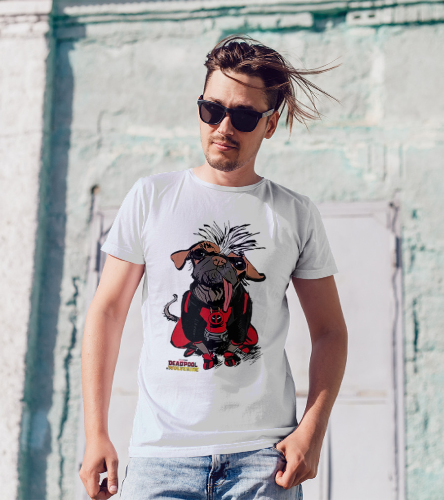 Retro 70 Wolverine Sketchy Dogpool Comic T-Shirt