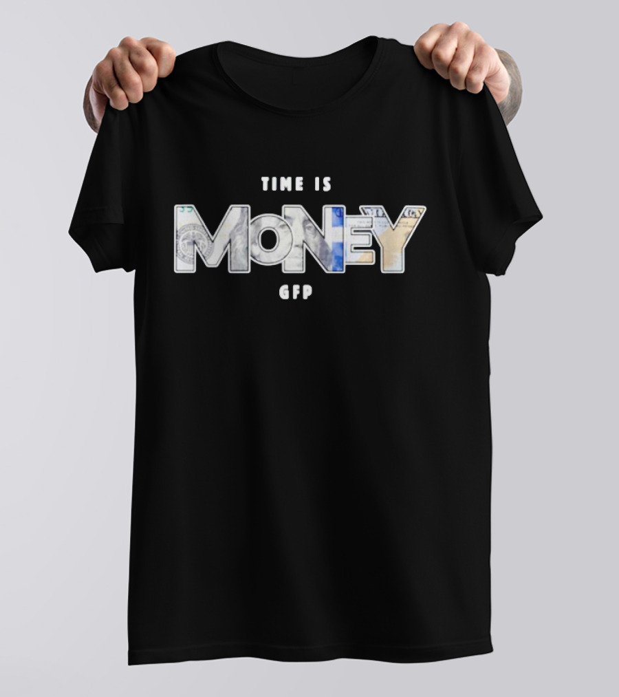 Time Is Money GFD Dollar Bill Collage T-Shirt