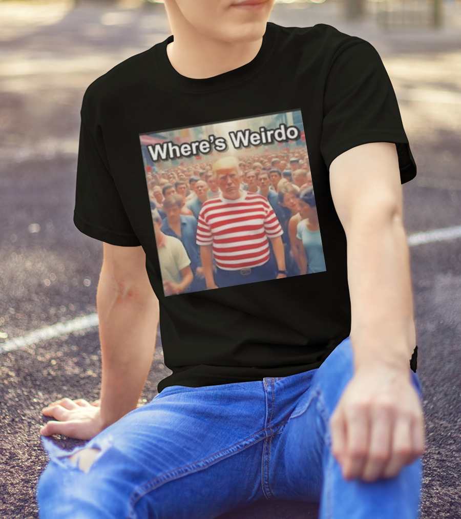 Where’s Weirdo Trump Striped Crowd T-Shirt