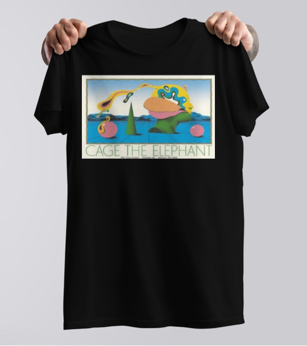 Cage The Elephant PNC Music Pavilion Charlotte NC August 4 2024 Surreal Landscape T-Shirt