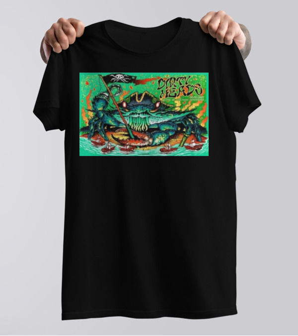 Dirty Heads Pirate Crab Artwork Gautier MS Tour August 04 T-Shirt