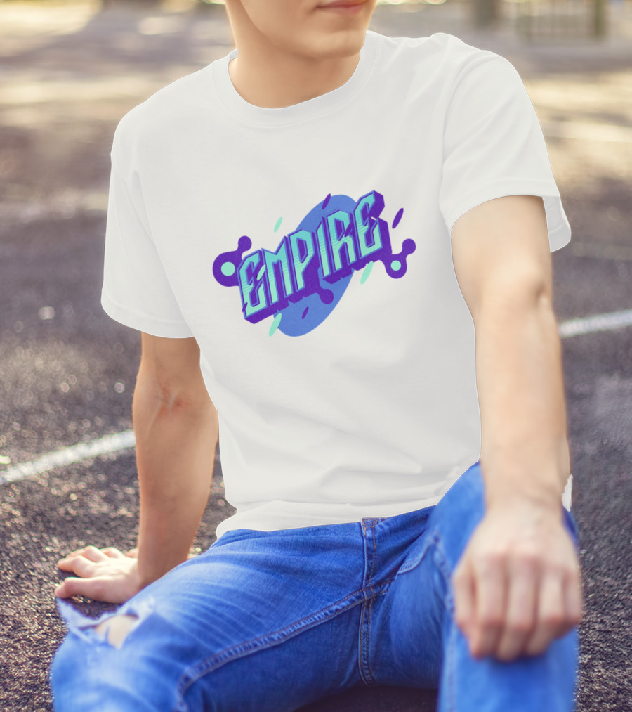 Empire Bold Neon Blue Purple T-Shirt