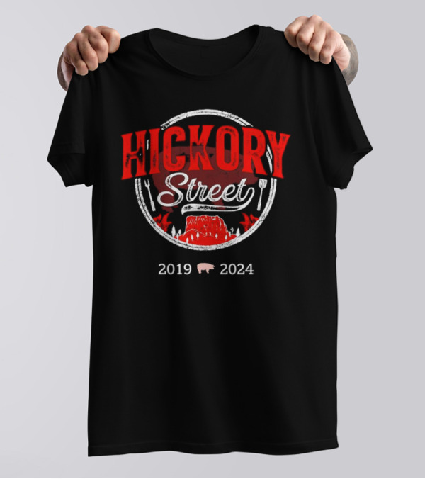 Hickory Street 2019-2024 Barbecue Forks Pig T-Shirt