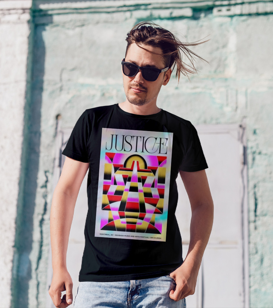 Justice August 4 2024 Parc Jean-Drapeau OSHEAGA Music And Arts Festival Montréal QC T-Shirt