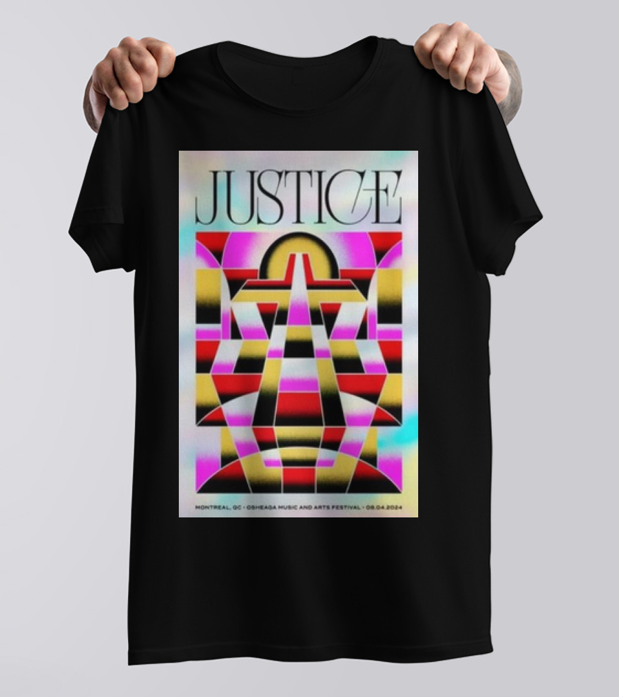 Justice August 4 2024 Parc Jean-Drapeau OSHEAGA Music And Arts Festival Montréal QC T-Shirt