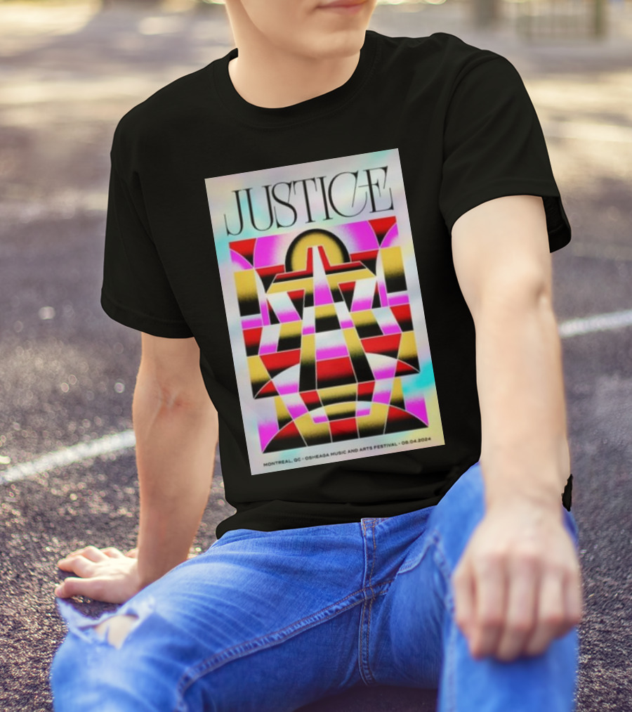 Justice August 4 2024 Parc Jean-Drapeau OSHEAGA Music And Arts Festival Montréal QC T-Shirt