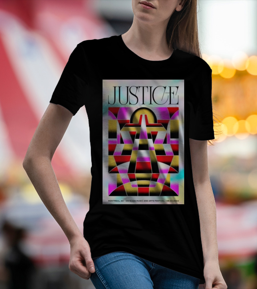 Justice August 4 2024 Parc Jean-Drapeau OSHEAGA Music And Arts Festival Montréal QC T-Shirt