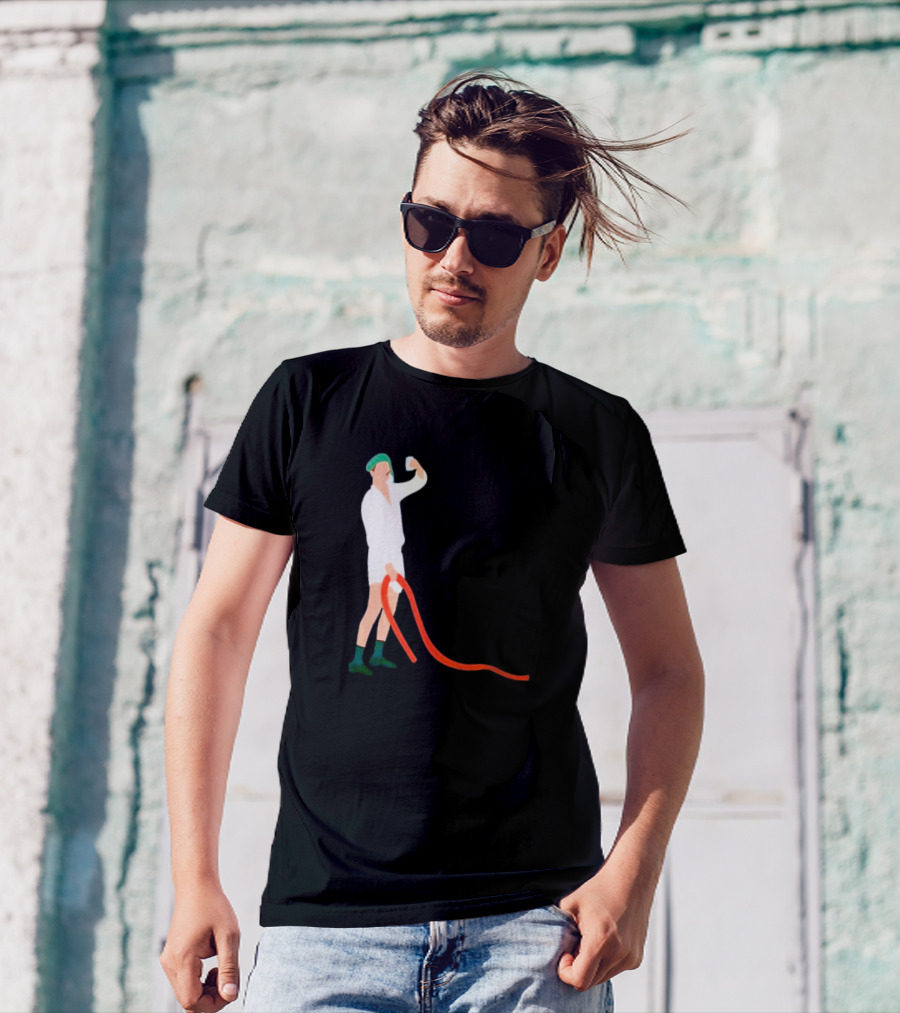 Septic Engineer Drunk Holding Red Hose T-Shirt